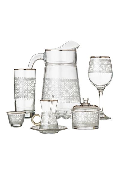 Dania 76-piece Crystal Set Turkish Silver