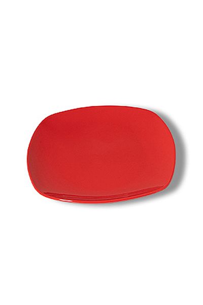 Dania 6-Piece Porcelain Plate Set Red 20cm