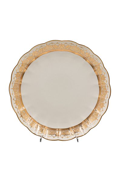 Dania Porcelain Fruit Plate White/Gold 40cm