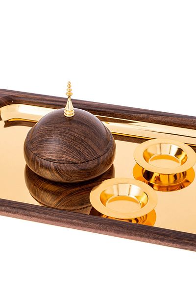 Dania Luxurious Tamreya set with 2 stainless steel bowls of 4 pieces