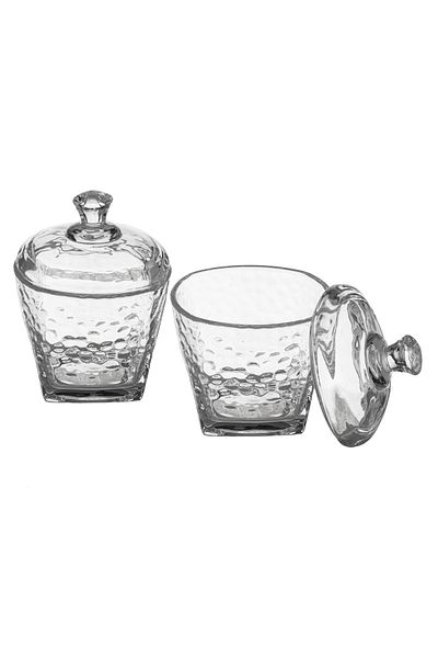 GREEN APPLE Set of 2 multi-purpose clear glass dates
