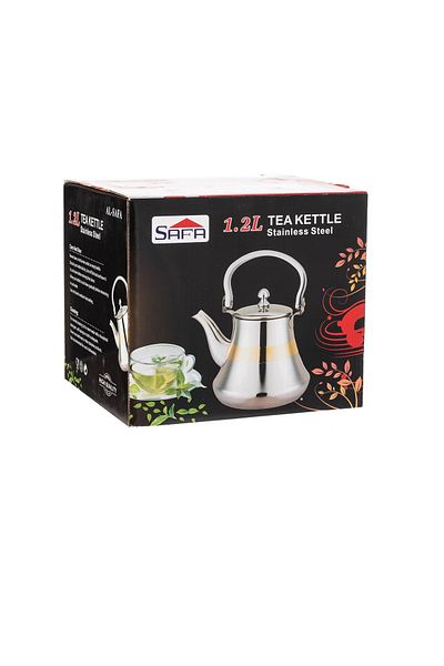 SAFA Hanging stainless steel teapot with golden decor