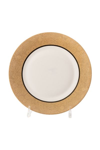 Luminarc 19-Piece Dinnerware Set Gold/White 33x26cm