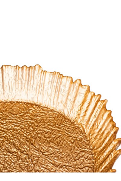 Byblos Glass Serving Dish For Sweets Chocolate And Fruits Multi-Use Size 35 Cm Depth 5 Cm