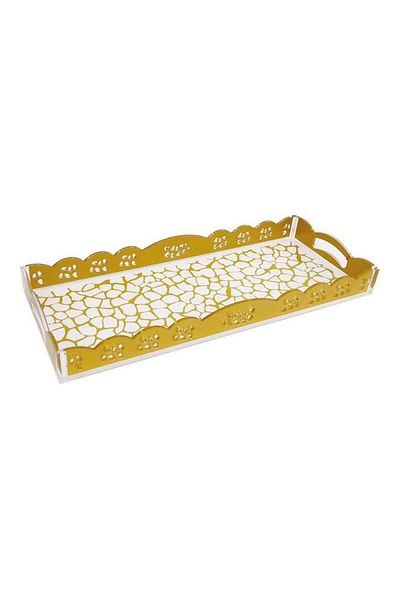 Dania Rectangle Tray Gold 60x25x6cm
