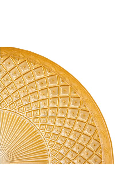 Byblos Glass Serving Dish For Sweets Chocolate And Fruits Multi-Use Size 35 Cm Depth 5 Cm