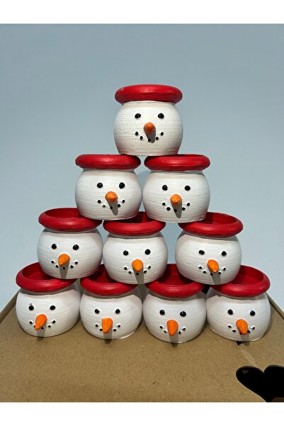 biblo home Yeni Yıla Özel Yılbaşı Temalı Noel Mumluk(10 Adet)