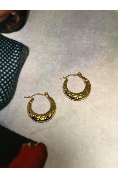 Swen Collection Gold Renkli Çelik Küpe