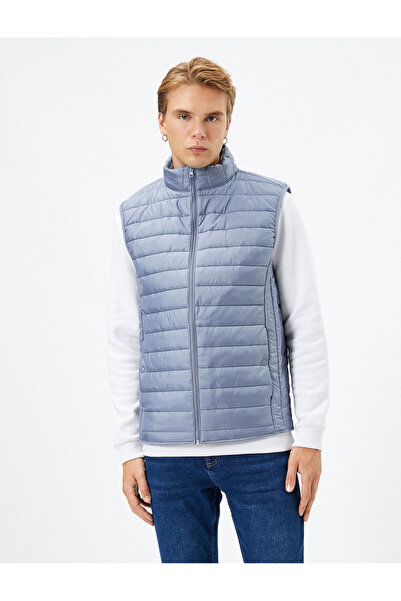 Koton Puffer Vest High Collar Pocket Detailed Zipper