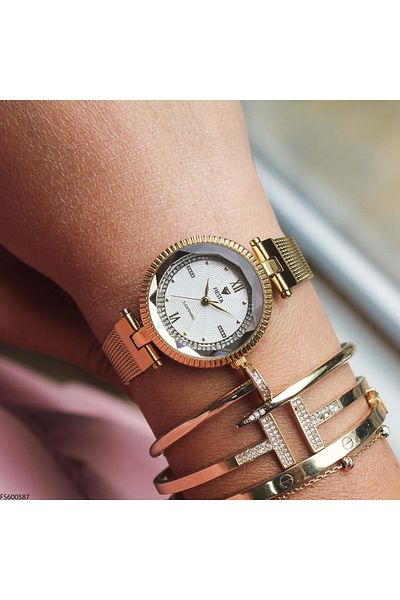 Fiesta Fs 600587   Women's Wristwatch - Steel and Mesh Cord