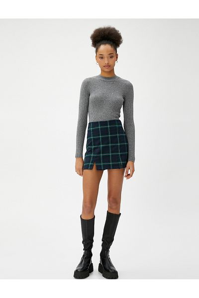 Koton Knitwear Sweater Ribbed Crew Neck Viscose Blended