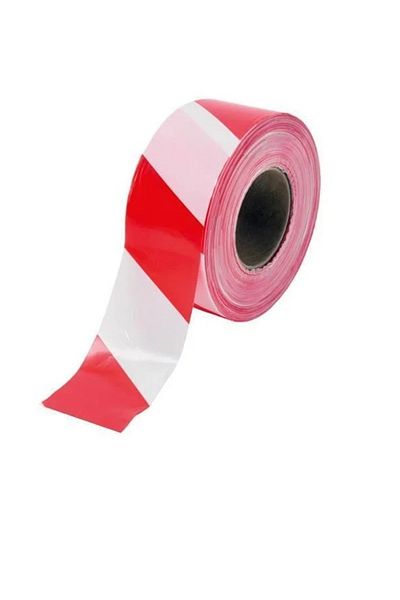 Geylani Warning Tape Safety Strip Red White Large Size 200m X 6cm