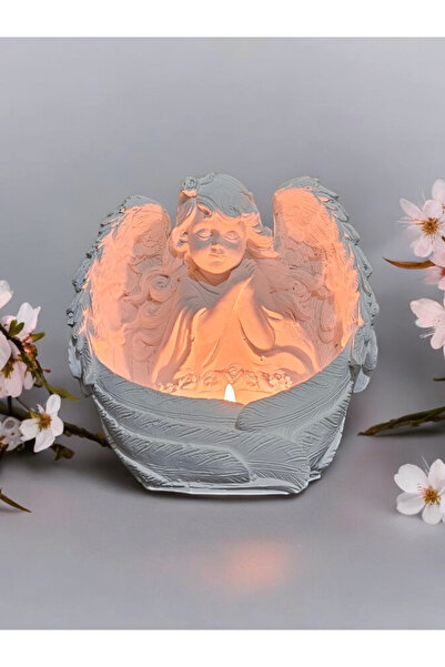 zanfagroup Dekoratif Melek Kız Mumluk (MUM DAHİLDİR)