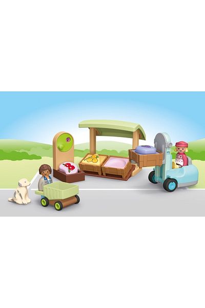 Playmobil Junior - Market stall and forklift