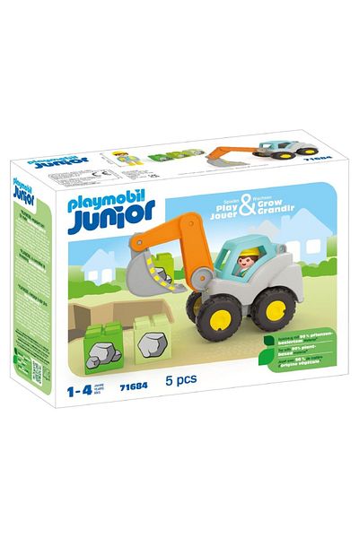 Playmobil Junior - Excavator cu brat mobil