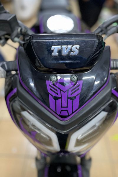 Banxtre Oracal Purple Color Transformers Robot Sticker - for Engine, Car, Helmet (10Cmx10Cm)