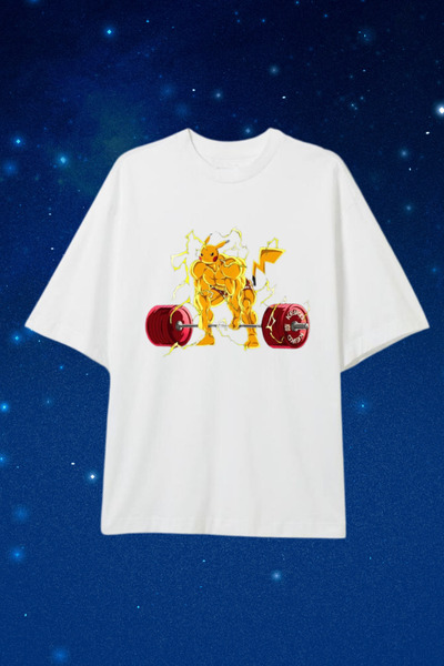 Dupe Design تي شيرت بيكاتشو هالتر مطبوع كبير الحجم