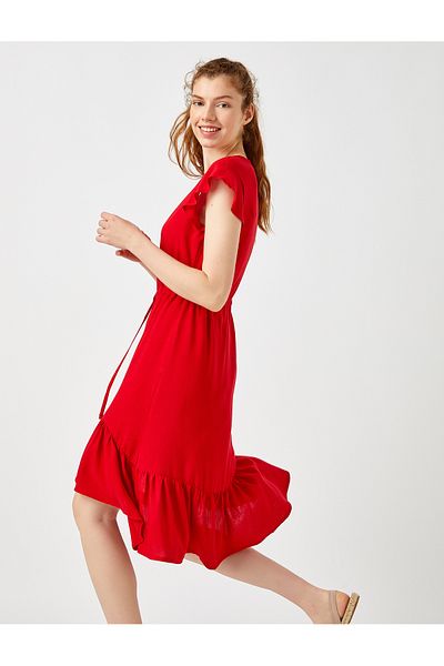 Koton Trägerkleid aus Leinenmischung