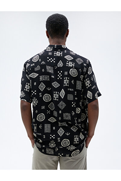 Koton Klasszikus galléros nyári ing etnikai részletekkel - rövid ujjú