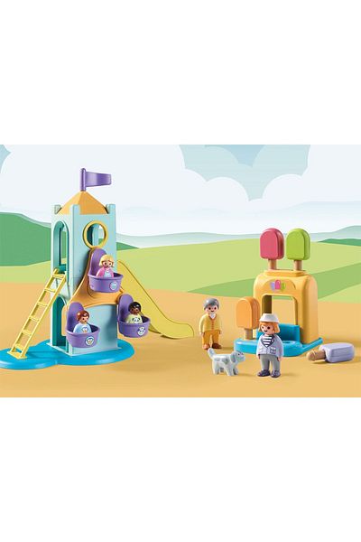 Playmobil - 1.2.3 ADVENTURE CASTLE WITH ICE CREAM STAND