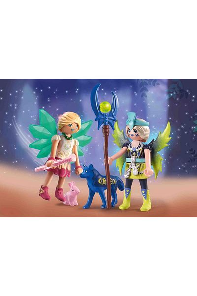 Playmobil - Crystal Fairy Si Moon Fairy Cu Animalute De Suflet