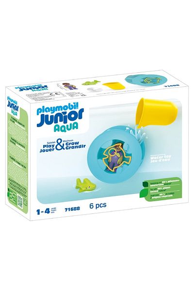 Playmobil Junior Aqua - Roata de apa cu pui de rechin