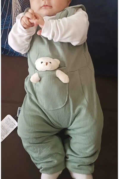 VERONA TARZ 2-Piece Cotton Baby Boy Toy Salopet Set - Long Sleeve, Snap Fastener Newborn Outfit