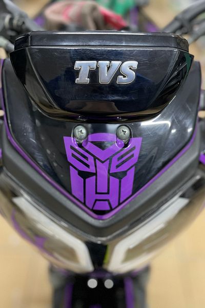 Banxtre Oracal Purple Color Transformers Robot Sticker - for Engine, Car, Helmet (10Cmx10Cm)