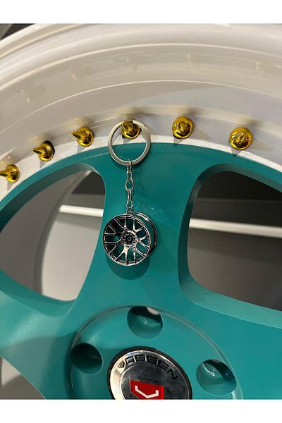 Ant Oto Detailing Auto Gray Wheel Model Keychain