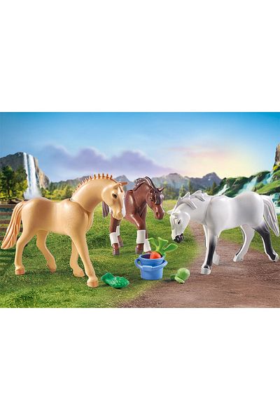 Playmobil - Set 3 Cai Cu Accesorii