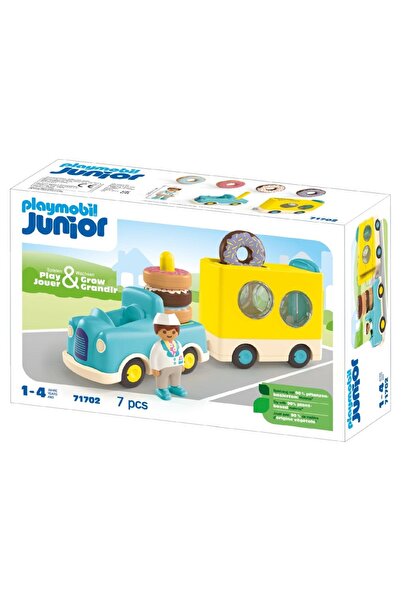 Playmobil Junior - Camion de stivuit si sortat cu gogosi