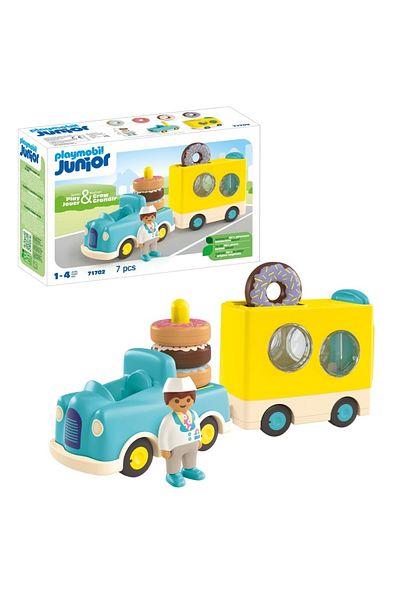 Playmobil Junior - Camion de stivuit si sortat cu gogosi