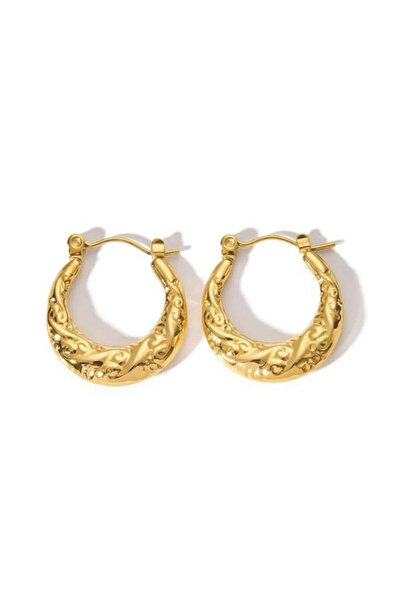 Swen Collection Gold Renkli Çelik Küpe