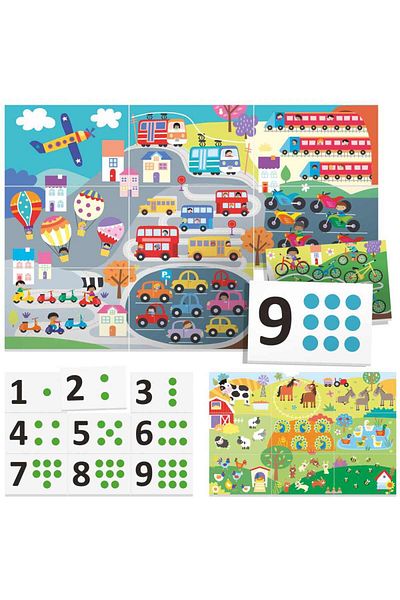 Headu - Montessori cartonase tactile cu numere
