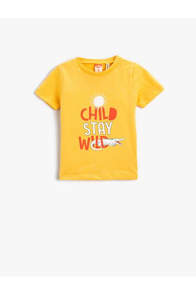 Koton Printed Short Sleeve T-Shirt Cotton