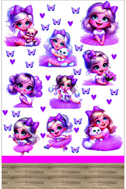 Göktuğ Hediyelik Σετ αυτοκόλλητο τοίχου Fun Baby Kids 100x30 cm