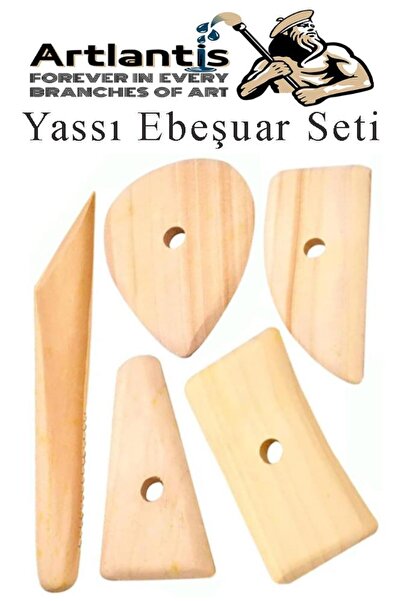 Artlantis Yassı Ebeşuar 1 опаковка от 5 броя керамични шпатули/инструменти за...
