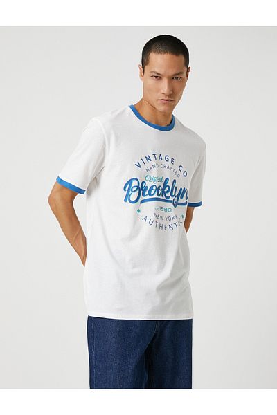 Koton College T-Shirt Printed Crew Neck Short Sleeve
