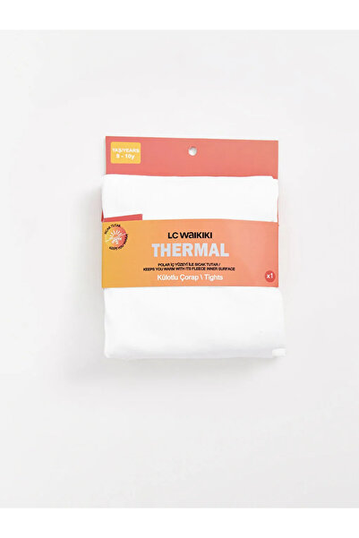 LC Waikiki Lcw Kids Ecru Basic Girls Thermal Pantyhose