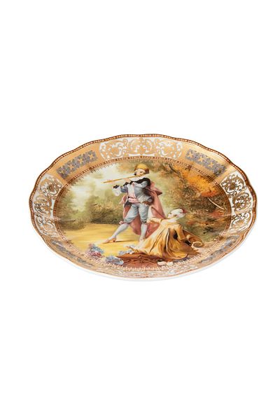 Dania Luxury design Romeo and Juliet porcelain fruit plate, 30 cm