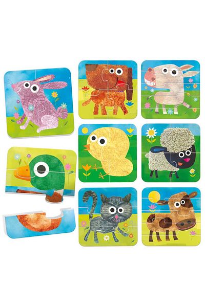 Headu - 8 puzzleuri progresive animale de la ferma