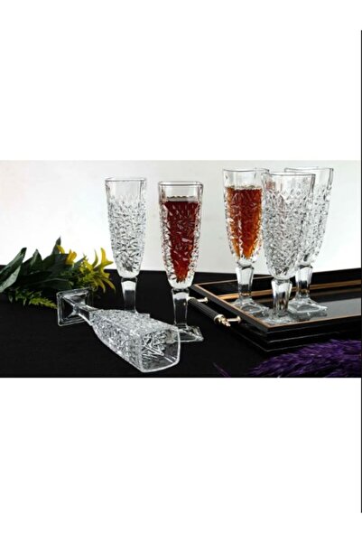 ORTAKÖY CENNETİ Coffee Glass and Glass Glass Glass with Stand for 6 People