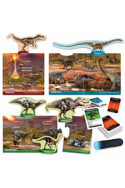 Headu Stem - Joc Cu Lanterna Uv - Descopera Dinozaurii