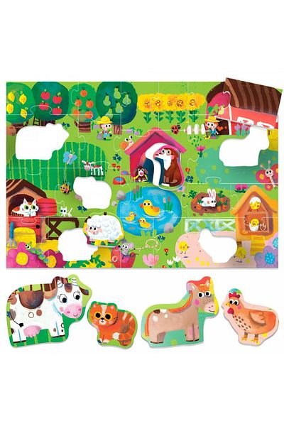 Headu Ecoplay - Puzzle Animalute La Ferma