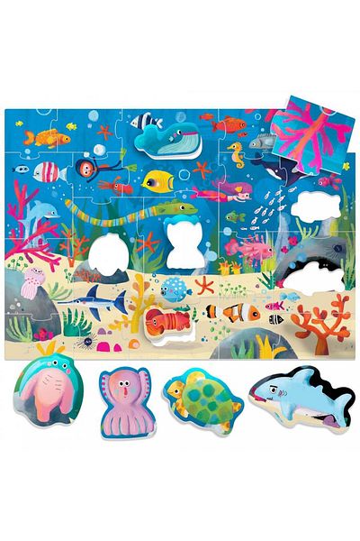 Headu Ecoplay - Puzzle Animalute In Ocean