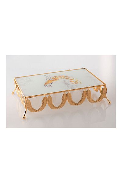 Dania Multi-Use Serving Plate Gold/White
