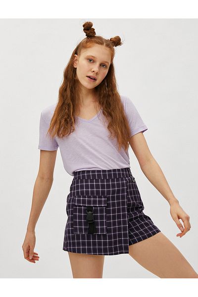 Koton Tricou cu mânecă scurtă cu decolteu în V