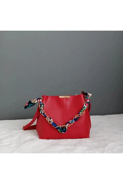 ÇANTA Women's Shoulder Bag with Scarf Chain Strap