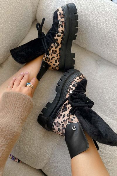 shopcolic 627 Mango Daily Pohodlné stylové kožešinové dámské boty