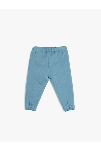 Koton Cotton Raised Jogger Sweatpants with Lace-Up Waist
